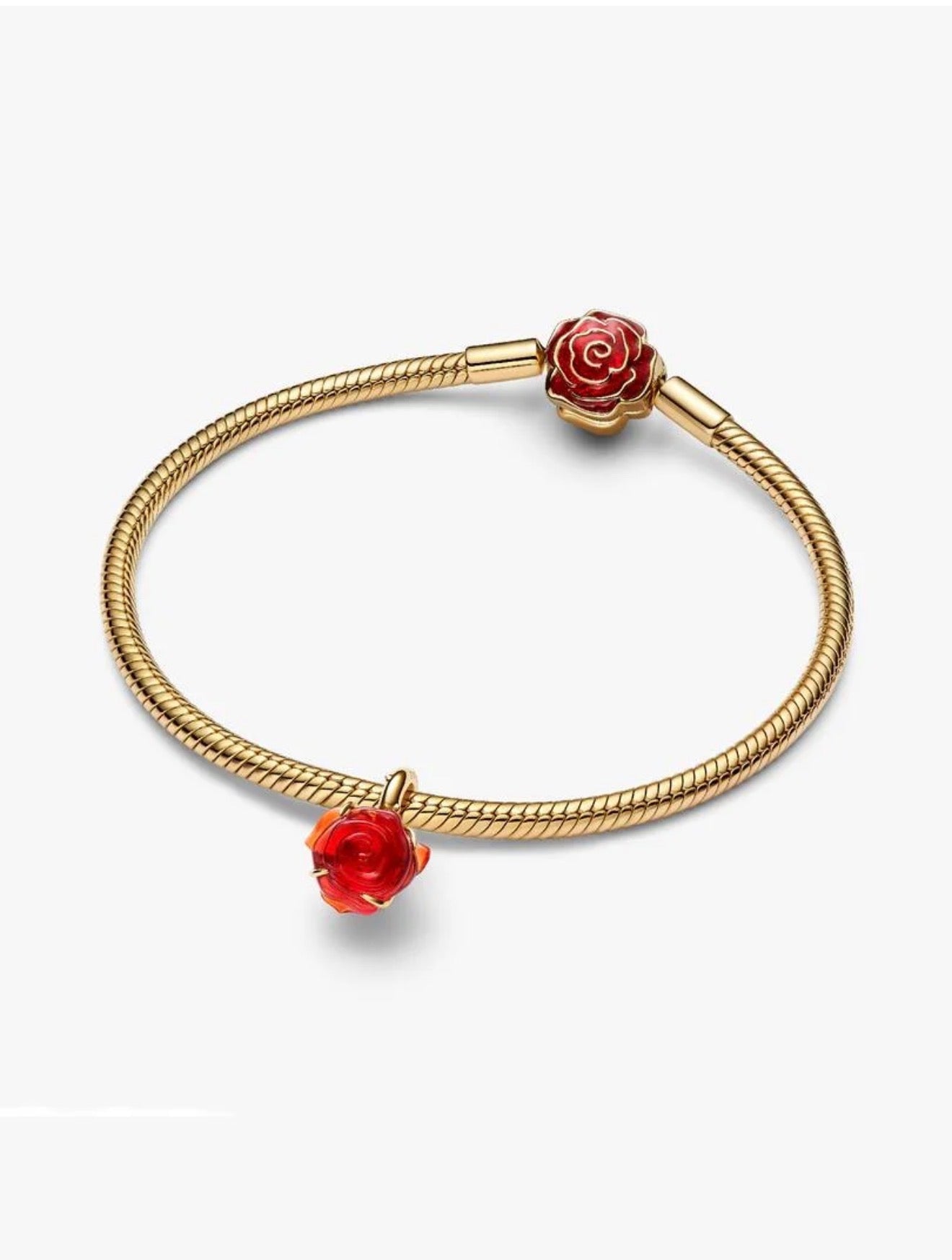 Pandora Disney Beauty and the Beast Enchanted Rose Dangle Charm