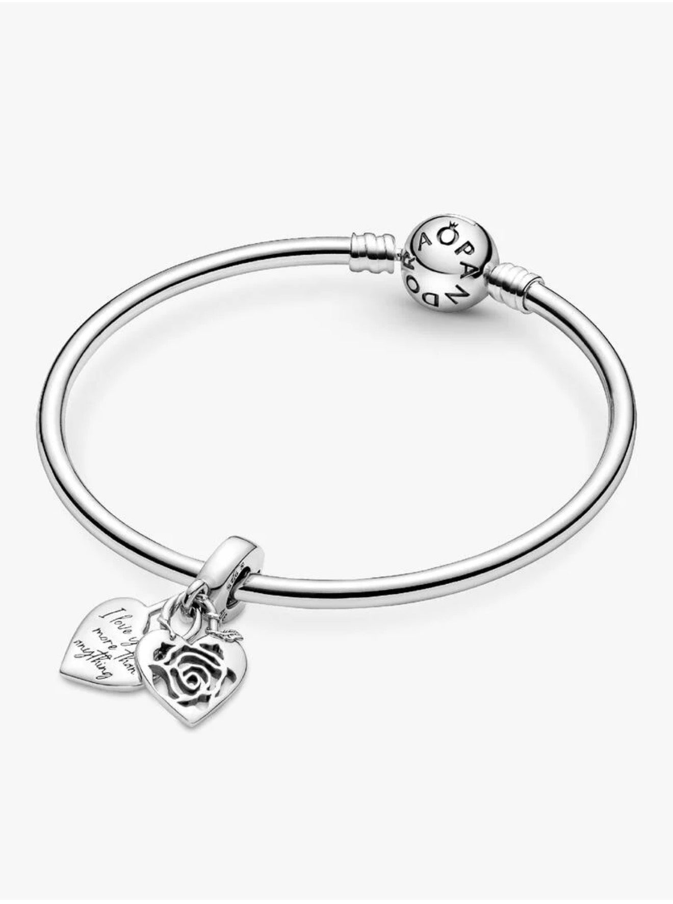 Pandora Rose Heart Padlock Dangle Charm