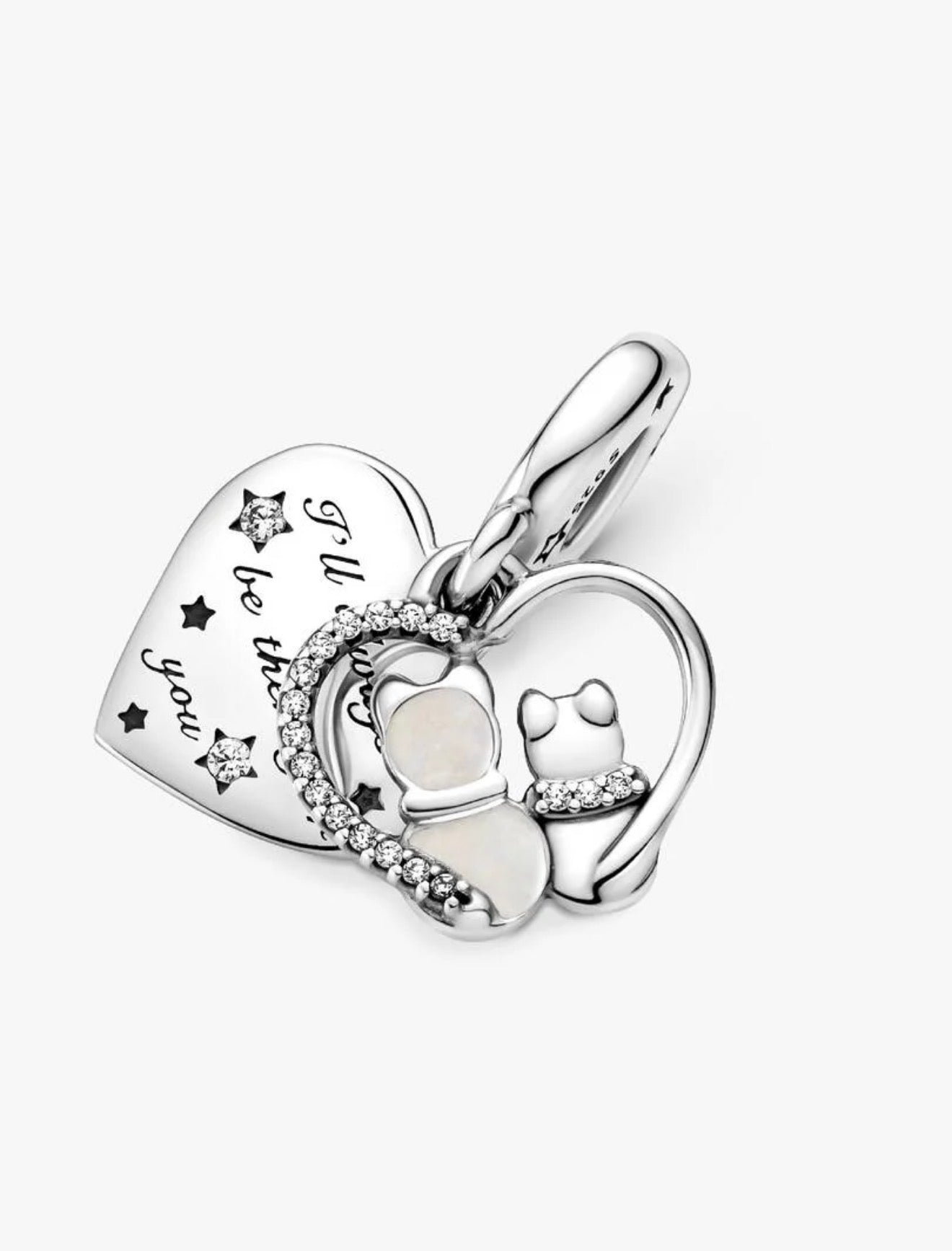 Pandora Cats & Hearts Dangle Charm