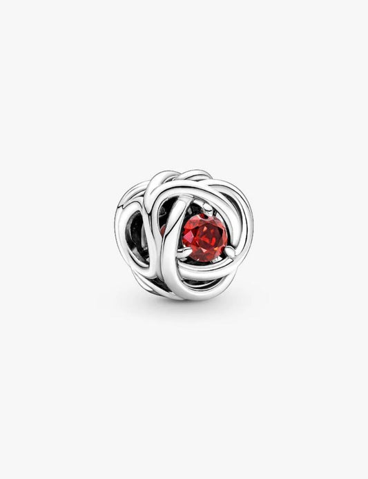 Pandora July True Red Eternity Circle Charm