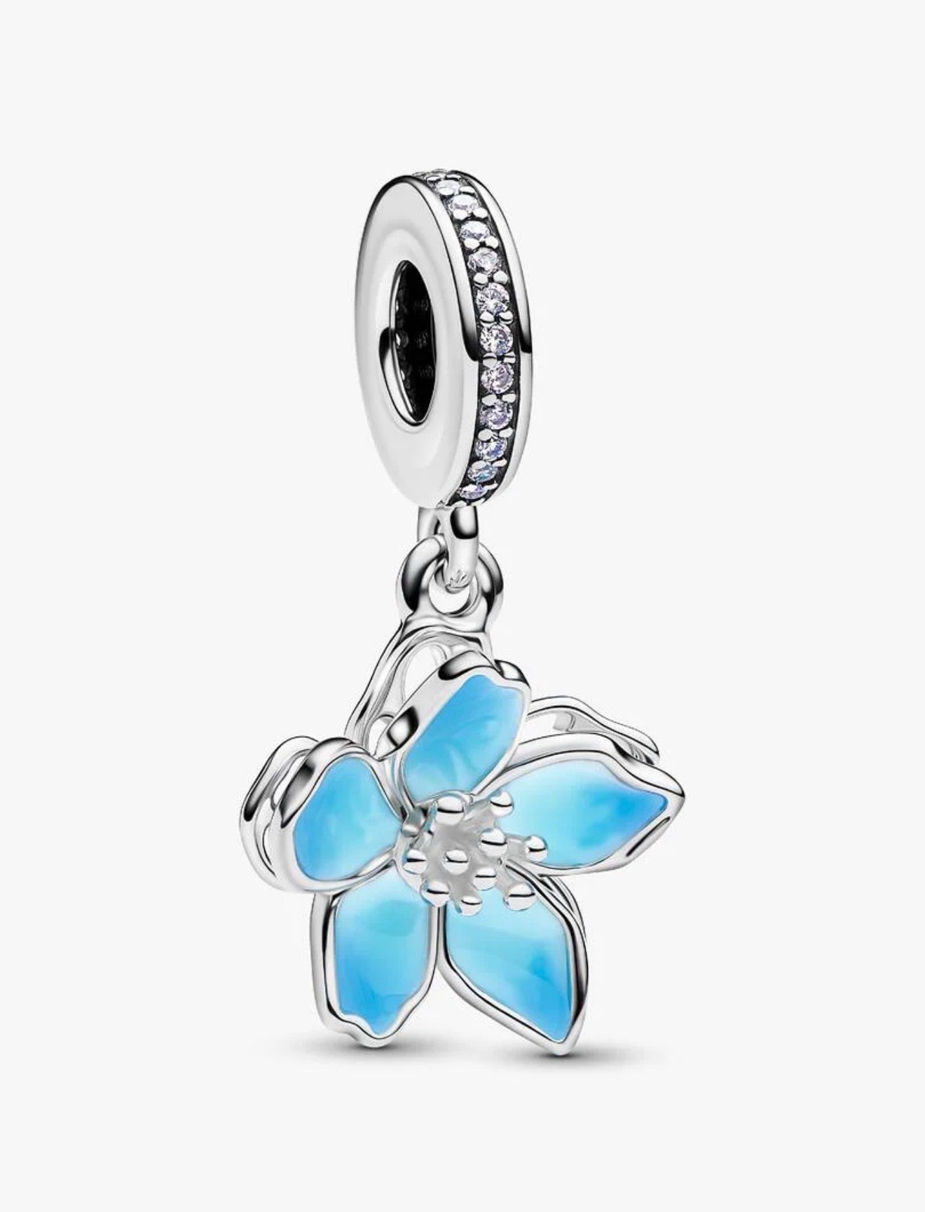 Pandora Blue Blossom Dangle Charm