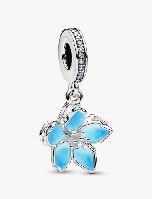 Pandora Blue Blossom Dangle Charm