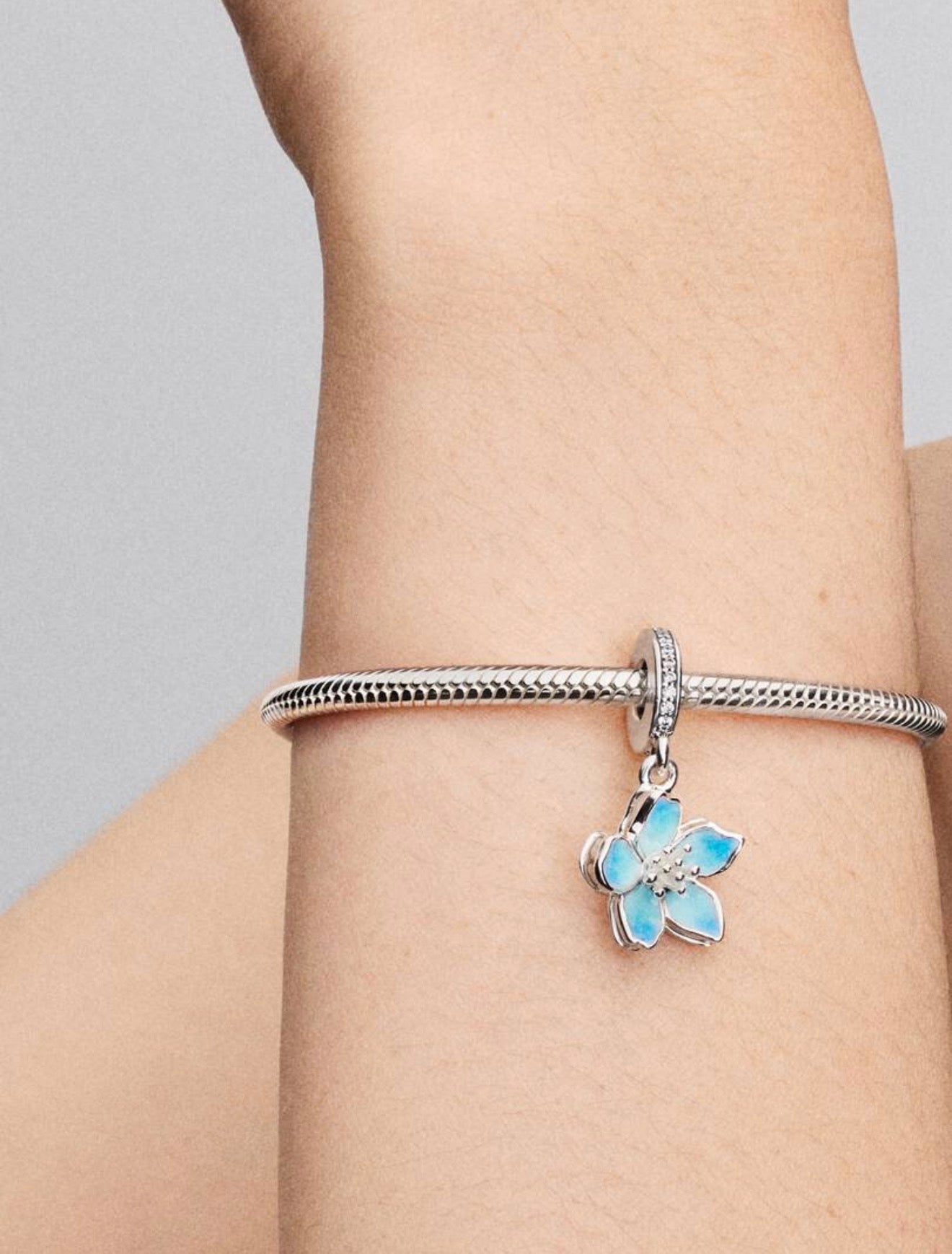 Pandora Blue Blossom Dangle Charm