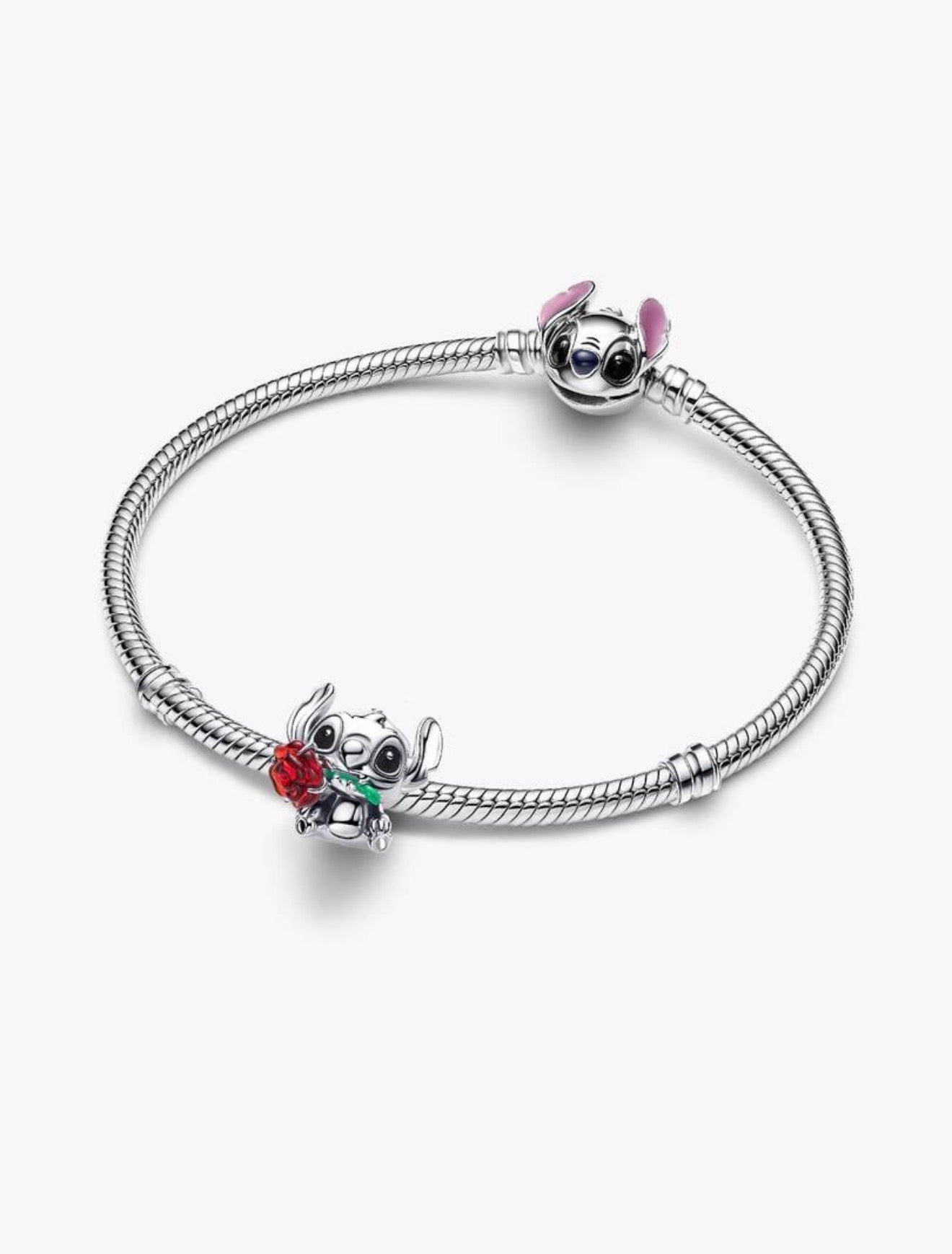 Pandora Disney Stitch Rose Murano Glass Charm