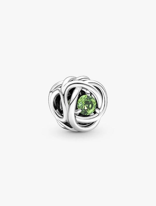Pandora August Spring Green Eternity Circle Charm