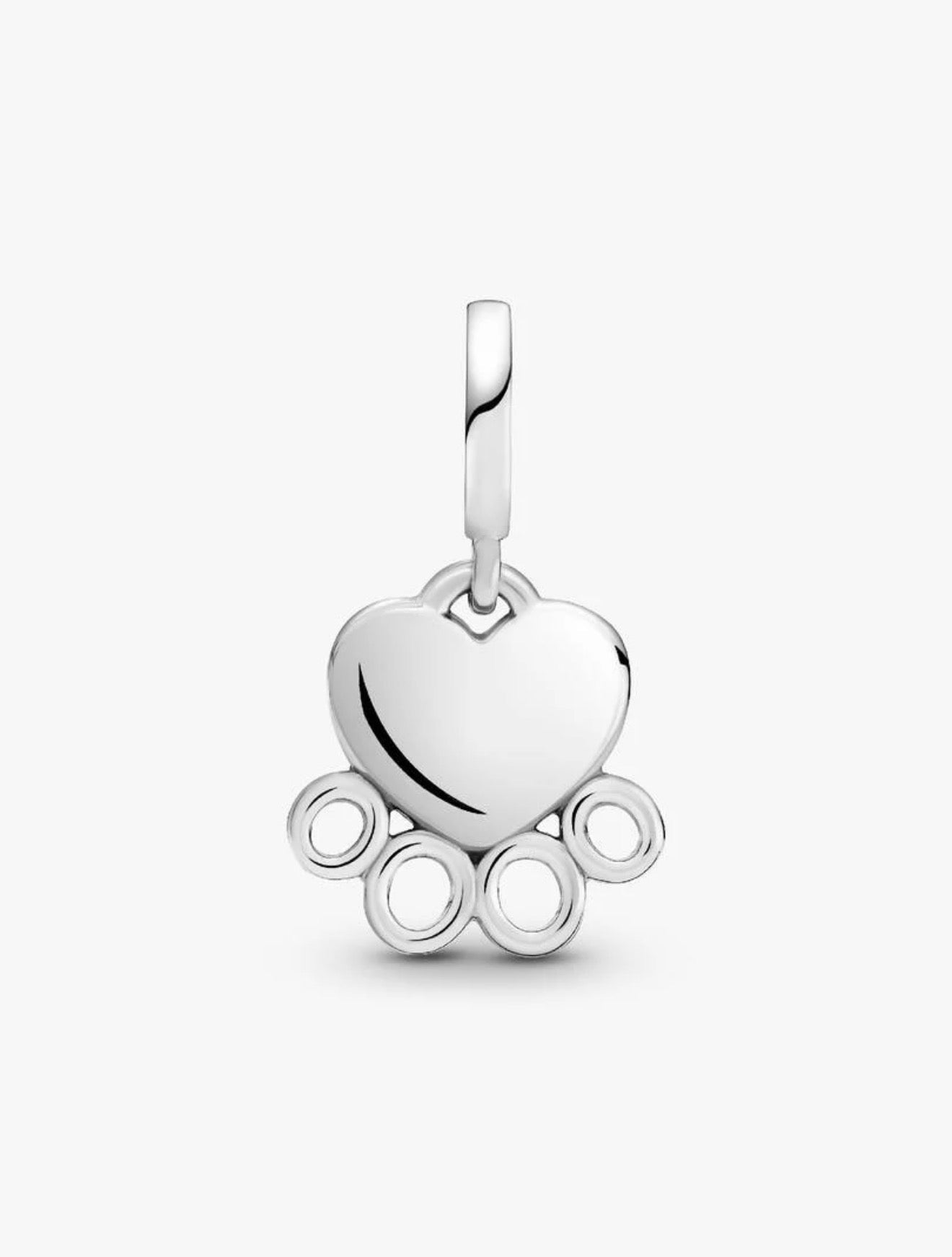 Pandora Hearts & Paw Print Dangle Charm