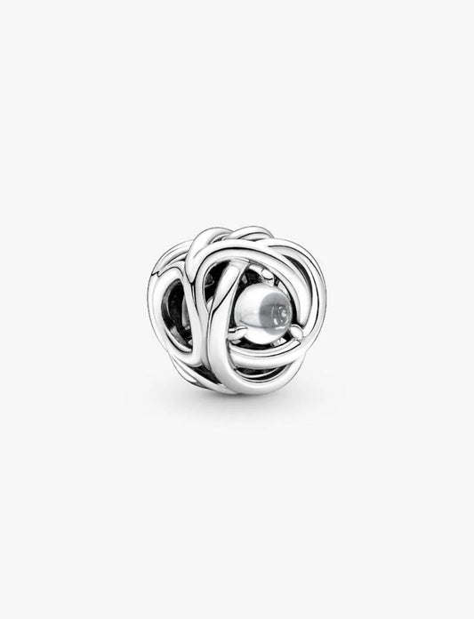 Pandora April Clear Eternity Circle Charm