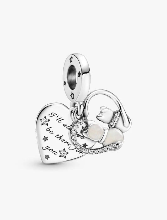 Pandora Cats & Hearts Dangle Charm