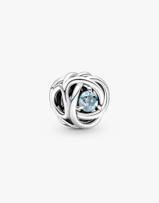Pandora March Sea Aqua Blue Eternity Circle Charm
